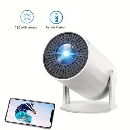 Portable Mini Projector | 180° Rotatable | 720p Resolution | WiFi | Bluetooth | Built-in Audio Speaker | Perfect for Home Theater & Bedroom Use