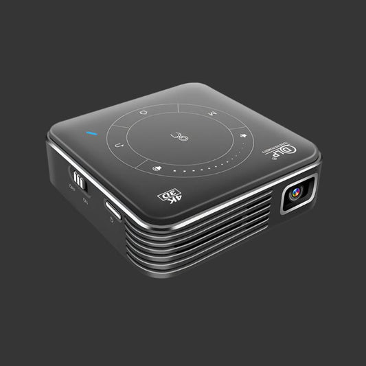 P11 Mini Pocket Projector, WiFi 6 DLP Mini Projector -4K DLP Projector 1080P Supports Pocket Portable Rechargeable Short Battery for Home Video