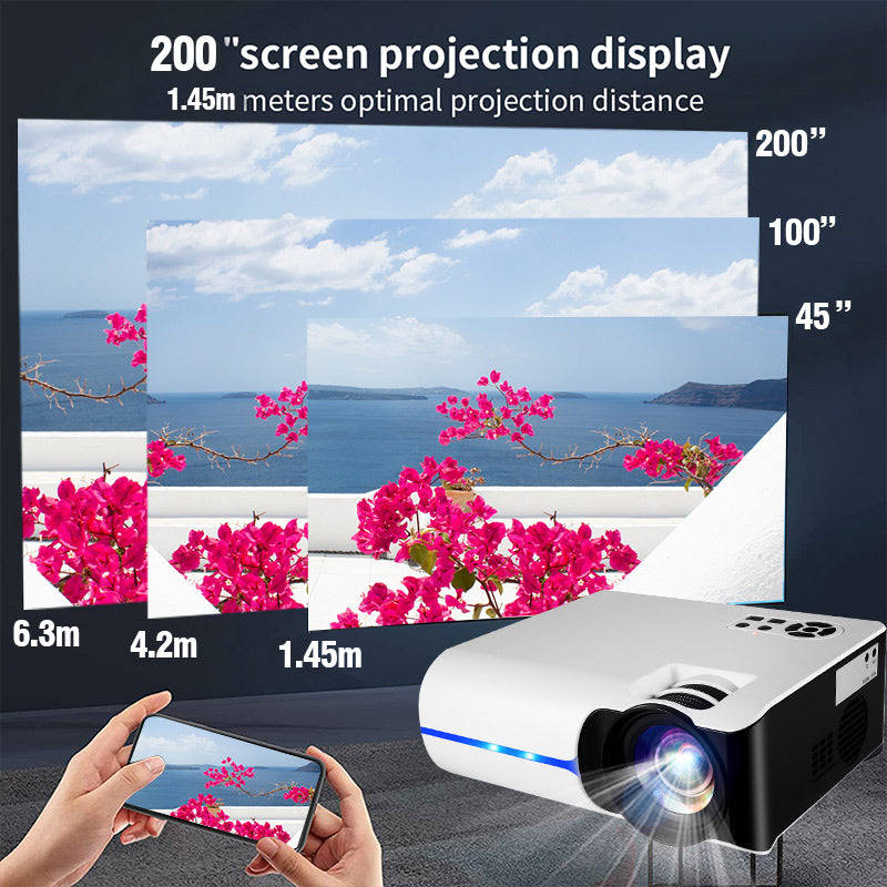 VS315 Projector LCD 280 ANSI | Android 9.0 | WiFi 2.4G/Bluetooth | USB HDMI Supported | Full HD Home Theater Portable Projector